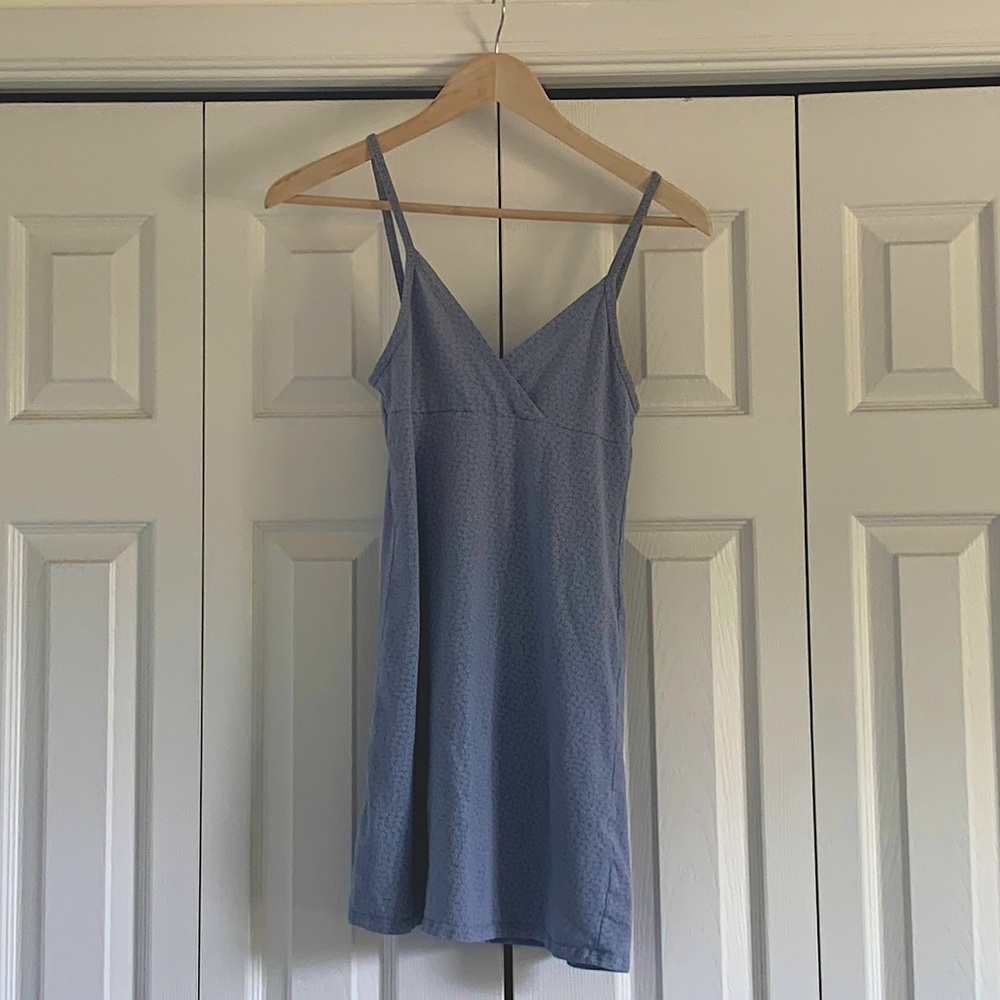 Brandy Melville Amara Dress | Blue With Floral Pattern